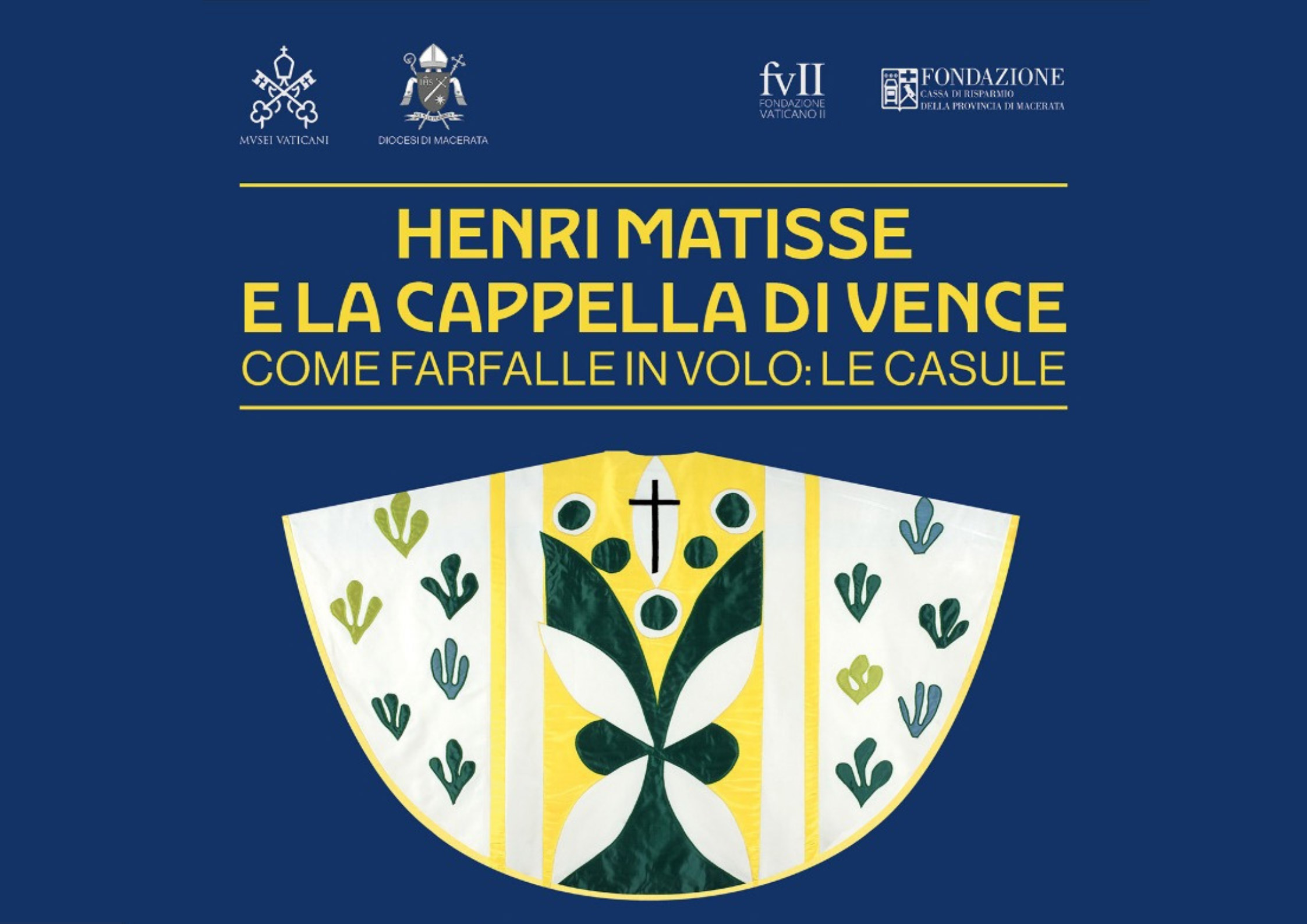 “Henri Matisse e la Cappella di Vence. Come farfalle in volo: le casule” “Henri Matisse e la Cappella di Vence. Come farfalle in volo: le casule”